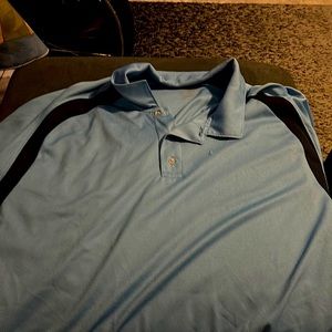 Champion golf tee blue and black polo